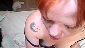 Redhead webcam slut swallows cousin's cock, spanked ass takes cum load!