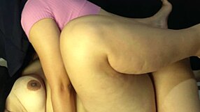 watch her fingers dive into meaty hairy pussy lips spreading wide on bed