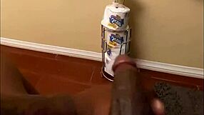 i stroke my huge bbc till thick precum drips out