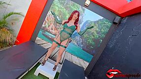 Ever wonder how rough doggystyle ends with cum dripping on redhead girlfriend Miriam Prado's big natural tits?