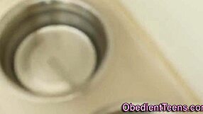 Flat chested teen gets railed hard doggystyle by monster cock 😈💦