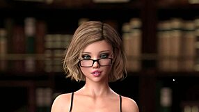 Fuck bookworm Emma's big tits in the library?