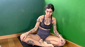 Hot Gym Babe Stretches Yoga Poses Boosting Her Libido Part One