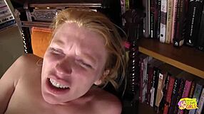 Blonde Devours Friend's Pussy on Giant Dildo!