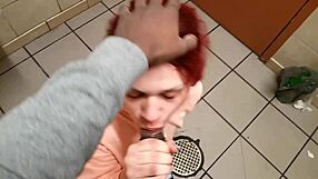 Snow Bunny Redhead Slut Sucks Big Black Cock Outdoor Public Cum Swallow