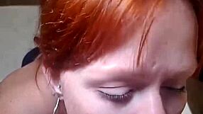 Redhead webcam slut swallows cousin's cock, spanked ass takes cum load!