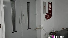 insatiable babe corners stud in interview, demands cock before leaving