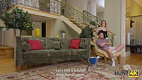 Babe, check out this flexible teen anal fucked by military cuckold guard on sofa!