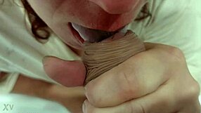 STANDING DOGGY BLOWJOB CLOSE-UP WITH HORNY MATURE WIFE