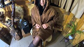 Smoking milf in light brown jacket begs impotent hubby for cum coverage fetish preview