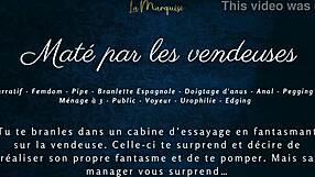 french dude eaten out by saleswomen in public outdoor humiliation