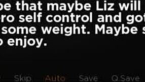 chubby blonde overstuffed in jailbird play ending six