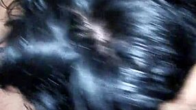 netflix on, latina throat stuffed full of my thick cum load as she gags and swallows every drop