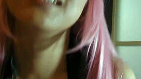 Megurine Luka JAV cosplay blowjob tempts your Asian oral fantasies