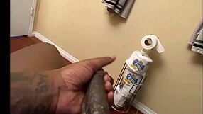 i stroke my huge bbc till thick precum drips out