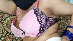 Super sexy Indian Muslim college GF strokes Desi BF's cock with Hindi moans closeup!