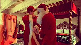 granny carmen goes wild with double vibrator fuck this christmas!!