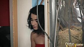 kiara and mia take turns fucking old man's cock sharing hot cum?