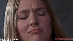 imagine babe's sexy jugs bound tight for rough femdom sucking