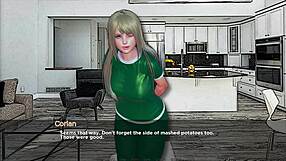 chubby blonde overstuffed in jailbird play ending six