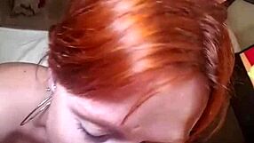 Redhead webcam slut swallows cousin's cock, spanked ass takes cum load!