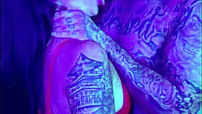 Juicy tattooed whore spreads ass pussy humiliated as twink helps pound tight hole