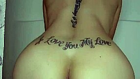 girl fucks huge rainbow dildo hard riding it to intense orgasm