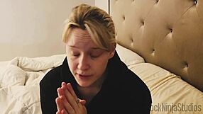 Lesbian Stepsis Begs Brother to Creampie Her Pregnant Pussy!