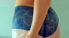 Gorgeous Tanned Latina Teens Shower After Pool with Shaved Pussy Masturbation and Orgasm