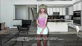 chubby blonde overstuffed in jailbird play ending six