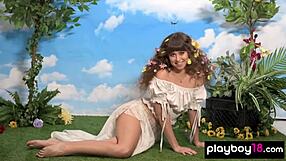 skinny brunette pornstar strips to show tiny tits and hairy beaver