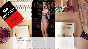 Fuck bookworm Emma's big tits in the library?