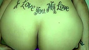 girl fucks huge rainbow dildo hard riding it to intense orgasm