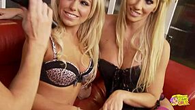 journalist joins busty lesbians for dildo pussy licking after steamy interview