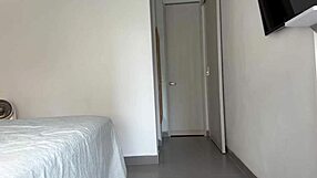 Curvy Tattooed Latina Milf Next Door Kisses Muscular Black Neighbor's Huge Cock