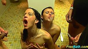 oh man these watersport sluts get fucked hard in group orgy