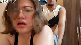 Young Lady Deepthroats Brother-in-Law's Cock in Lustful POV Riding Part 2