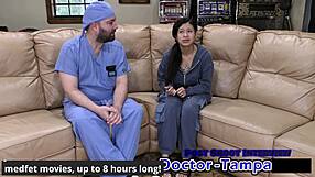 bratty mya cheers in gloves for dr tampa's humiliating physical!