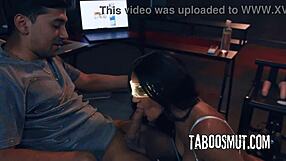 stepmom calls stepson to secret dungeon for rough anal ride