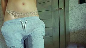 BIG CLIT TEEN PISSES SWEATPANTS IN GYM DESPERATION