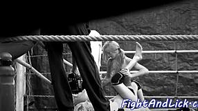 wanna watch naked lesbians wrestle pussies in the boxing ring?