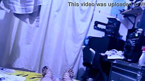 Latina Tranny Stepsis Strips And Touches Tiny Dick By Mistake