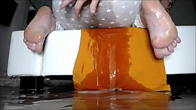 Hey babe watch this cute teen squirt hard in bathtub for you