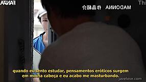 Sweaty Japanese Maid Yuka Mizuno Exposes Nipples Seductively