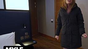 Lace Leather Seduction Turns Into Daddy's Deepthroat Blowjob And Doggystyle Pounding For Shaved Milf Pussy