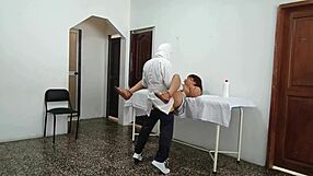 Pretty young Latina patient cheats with fat doctor daddy shaking her curvy ass in kinky hospital roleplay.