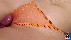 wanna see her panty-covered pussy drip creamy cum for daddy?