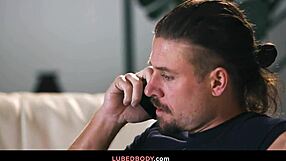 chris dives into nuru massage bliss with blonde's deepthroat and titty fuck explosion