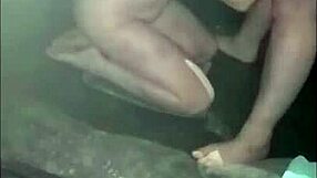 french slave girl pipes cocks at gloryhole then takes cumshots in public outdoor humiliation