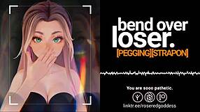 bend over loser i fuck your ass rough with strapon college roleplay